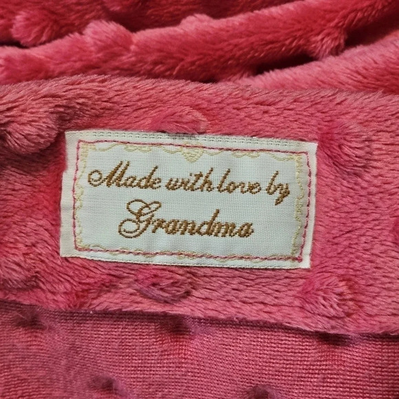 Vintage Womens L Maxi Robe Pink Textured Duster Snap Front Cottagecore Cozy - Picture 4 of 7